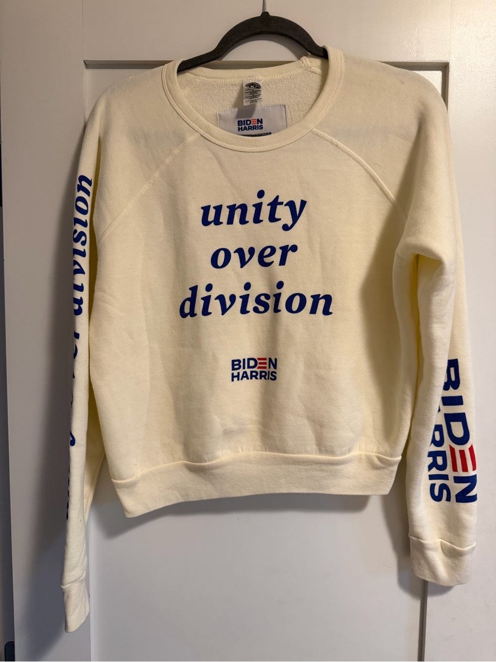 "Unity Over Division" by designer Thakoon Panichgul Crewneck Sweatshirt size M